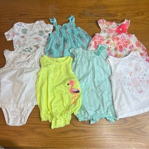 7 peice 3/6 months Baby Girl Summer bundle